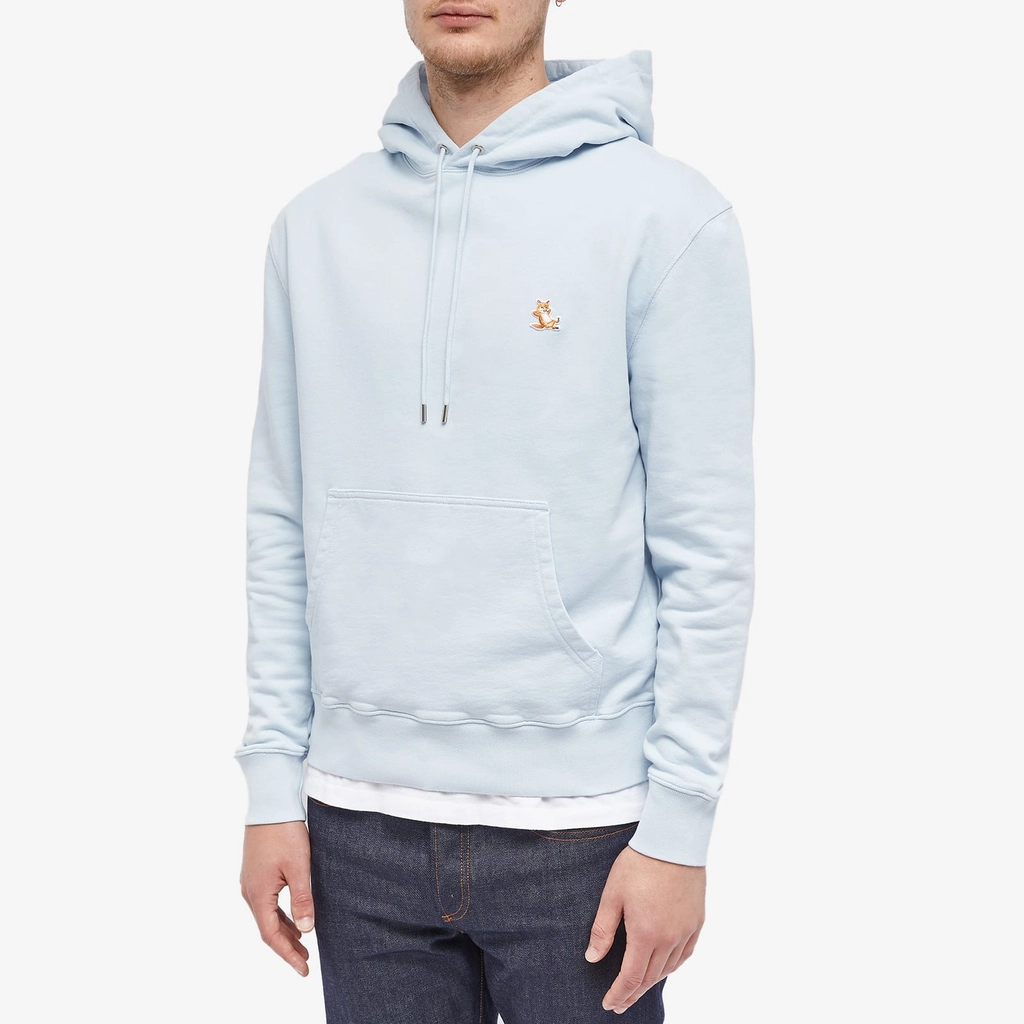 Maison Kitsune Chillax Fox Patch Regular Hoodie Sky Blue